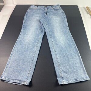 Judy Blue Jeans Women's Plus 33x31* Retro Wide Leg High Rise Blue Denim Tag 14W